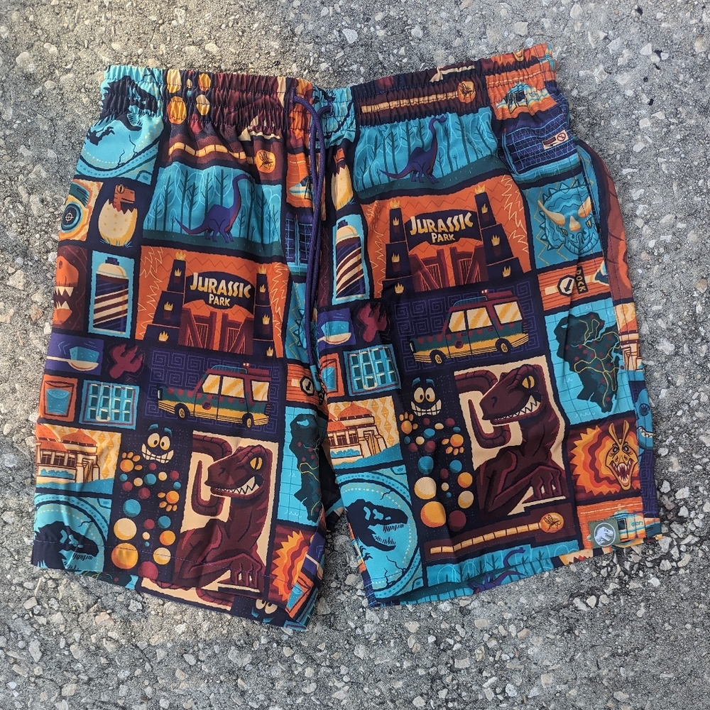 Rsvlts Jurassic Park Swim Shorts Tiki Finds A Way